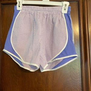 Lauren James seersucker shorties running shorts